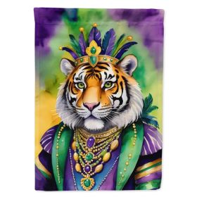 Tiger the King of Mardi Gras House Flag Large Porch Sleeve Pole Decorative Outside Yard Banner Artwork Wall Hanging, Polyester, House Size, Multicolor (Option: Default)